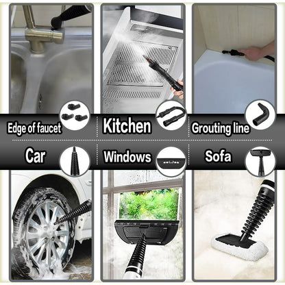 HYTOUR Handheld Steam Cleaner, Pressurized Multi-Surface Steam Cleaner for Home Use with 11pcs Tools and Safety Lock to Remove Grime, Grease, Steamer for Cleaning Floor, Upholstery, Grout and Car