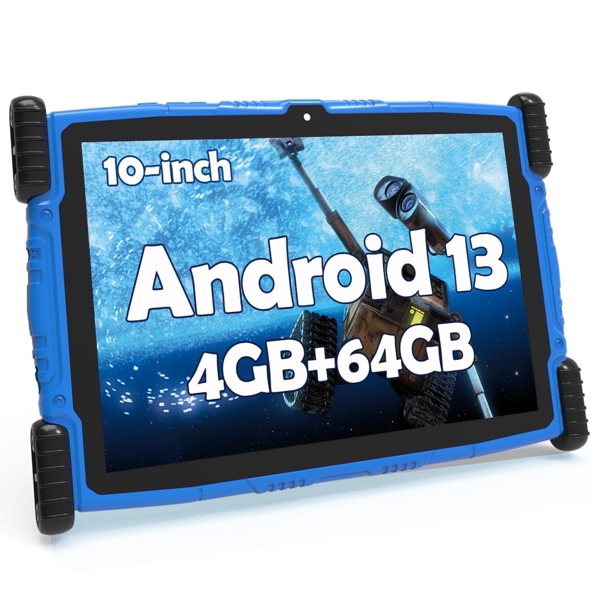 2025 Android 13 tablet,10" Android Kids Tablet 4GB+64GB, Kid-Proof Case with Kickstand, Quad-Core 1.6