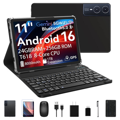 FERATINO 2026 Android 16 Tablet 11inch, 18W Fast Charging, 32GB+128GB+1TB Expand, Octa-core CPU, 8000mAh Large Battery, WiFi6, Touchscreen Display, Widevine L1 Tableta