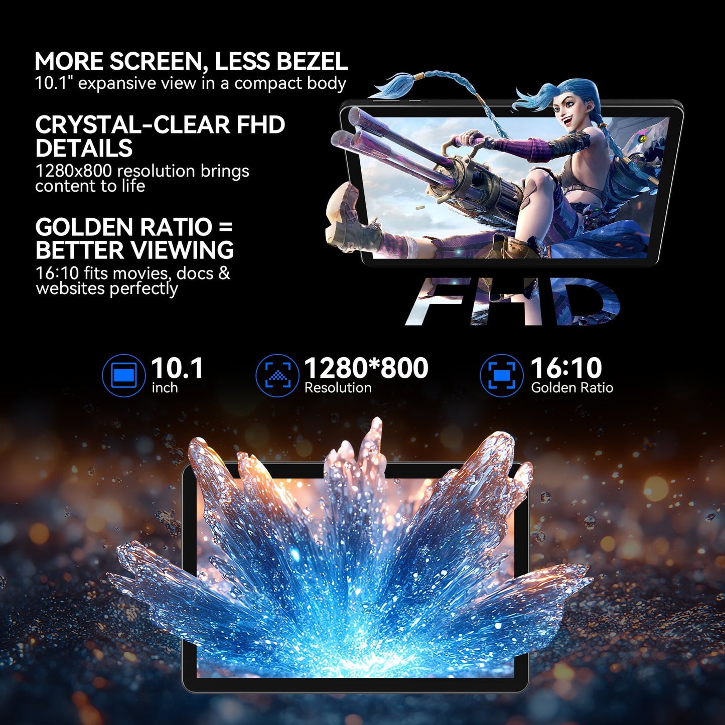 SHOUDUM Tablet Android 16 Tablet,24GB RAM 128GB ROM /1TB TF, Octa-Core AI Tablets, 5G WiFi , 2 in 1 Tablets with Keyboard Mouse Stylus