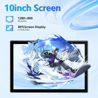 Qukenk,Android 14 Tablet, Widevine L1, 10 inch Tablet with Bluetooth 5.0, WiFi 6, Fast Charging, 8GB RAM+64GB ROM, Split Screen Support