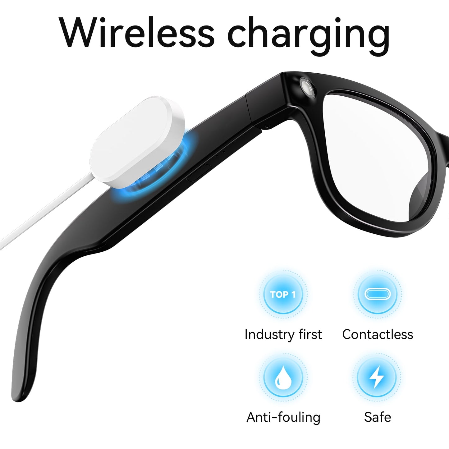 AI Smart Glasses with Camera and Audio, 8MP HD Camera Glasses for Men Women,Real Time Translation,Voice Assistant, Open-Ear Audio for Travel, Meetings & Vlogging