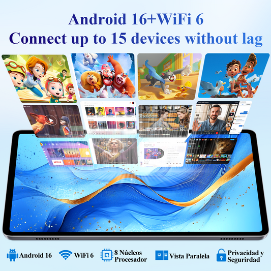 FERATINO Android 16 Tablet,10.1 inch Tablet, Octa-Core Processor, 24GB RAM 256GB ROM,,1280x800 HD IPS Touch Screen, GPS, 8H Battery, WiFi 6, Dual Camera (Gray)