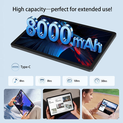 FERATINO 2026 Android 16 Tablet 11inch, 18W Fast Charging, 32GB+128GB+1TB Expand, Octa-core CPU, 8000mAh Large Battery, WiFi6, Touchscreen Display, Widevine L1 Tableta
