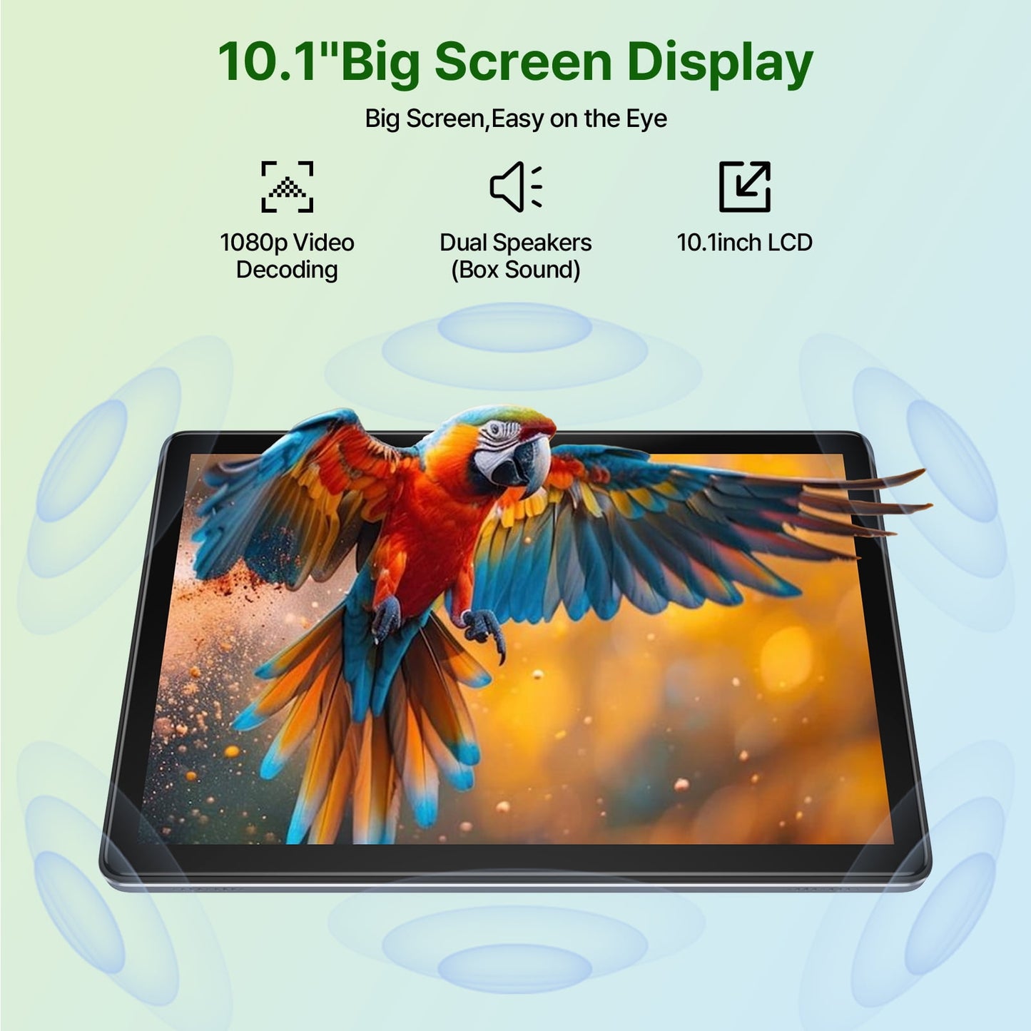 Tablet 10.1 inch Android 16 Tablet with Octa-Core Processor, 32GB RAM 128GB ROM 1 TB Expandable, 1280x800 HD IPS Touch Screen, GPS, 8H Battery, WiFi 6, BT 5.0, Dual Camera