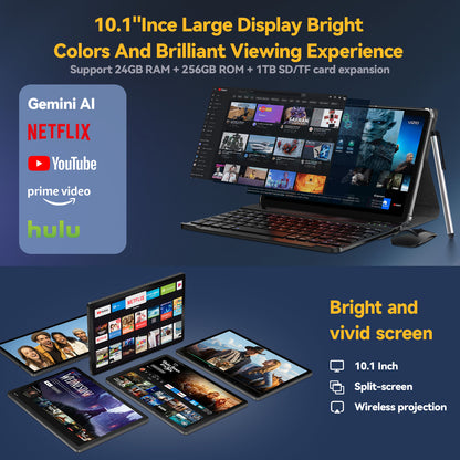 SHOUDUM Android Tablet,2025 Tablets with 24GB RAM+256GB ROM/ 1TB Expand, Octa-Core 2.0GHz CPU, 5G WiFi, GPS