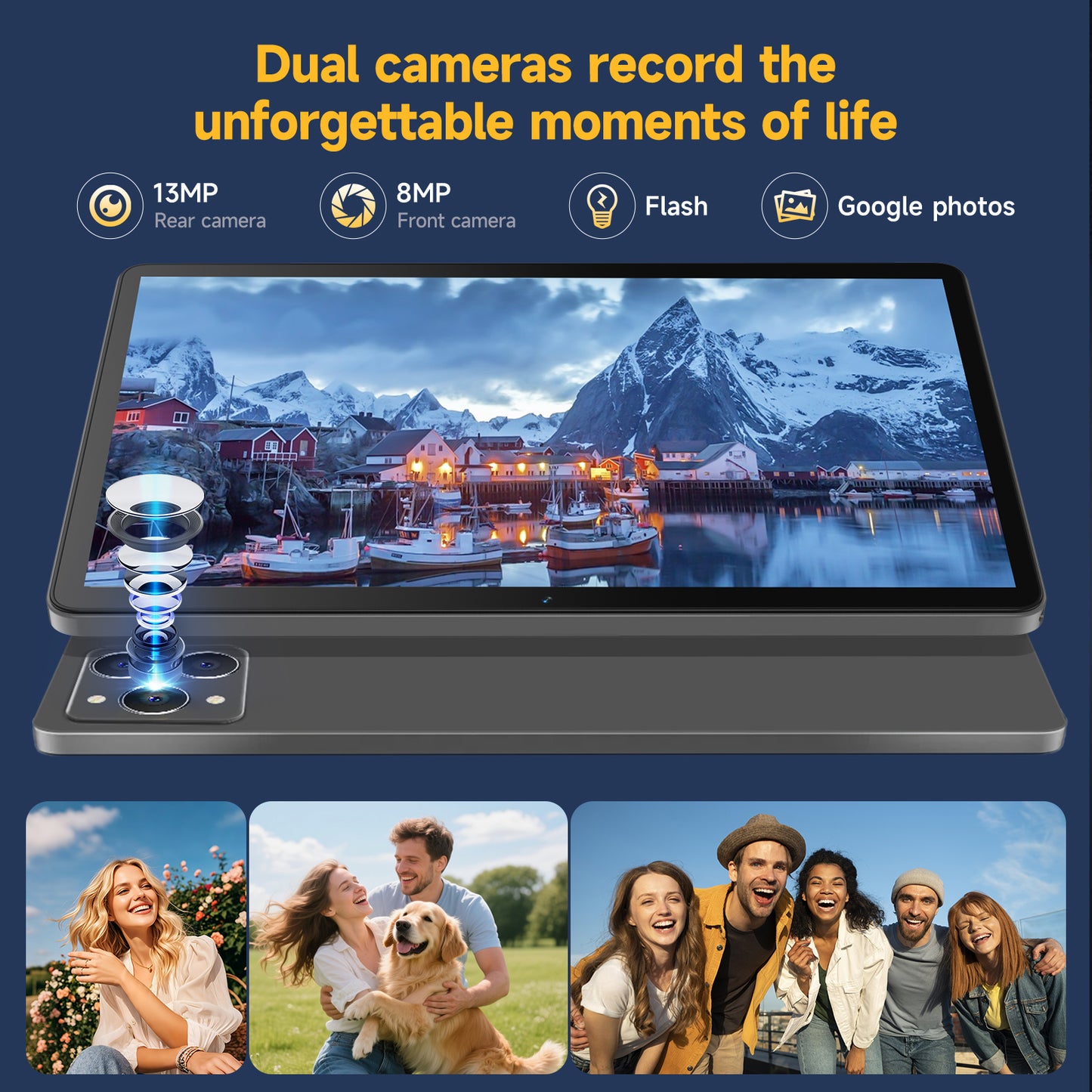 SHOUDUM Android Tablet,2025 Tablets with 24GB RAM+256GB ROM/ 1TB Expand, Octa-Core 2.0GHz CPU, 5G WiFi, GPS