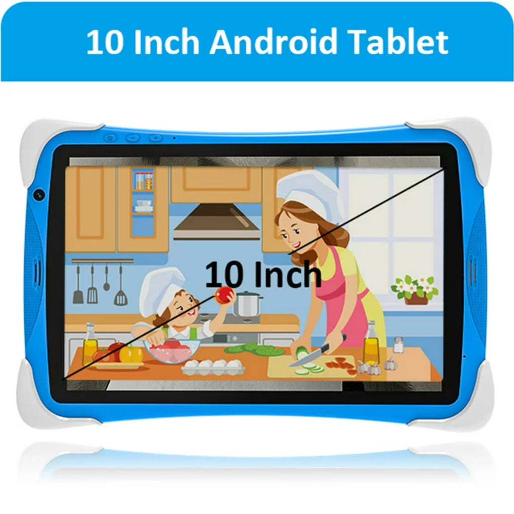 TABURETO Kids Tablet, Android 12, 64GB, Dual Camera, Preinstalled Kid Apps, Parent Control, Educational Stand