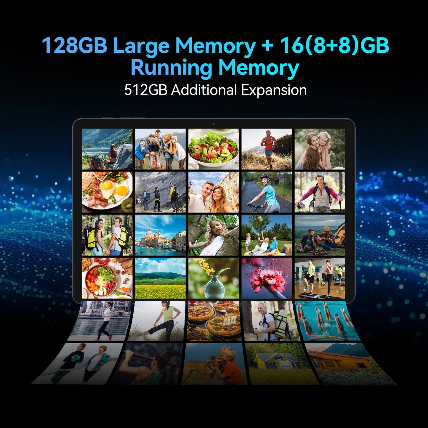 11" Tablet, 2026 Android 15 with Octa-core Processor, 16GB+128GB, 1TB Expandtion, 8000mAh Battery, HD IPS Large tableta,WiFi 6&BT5.0