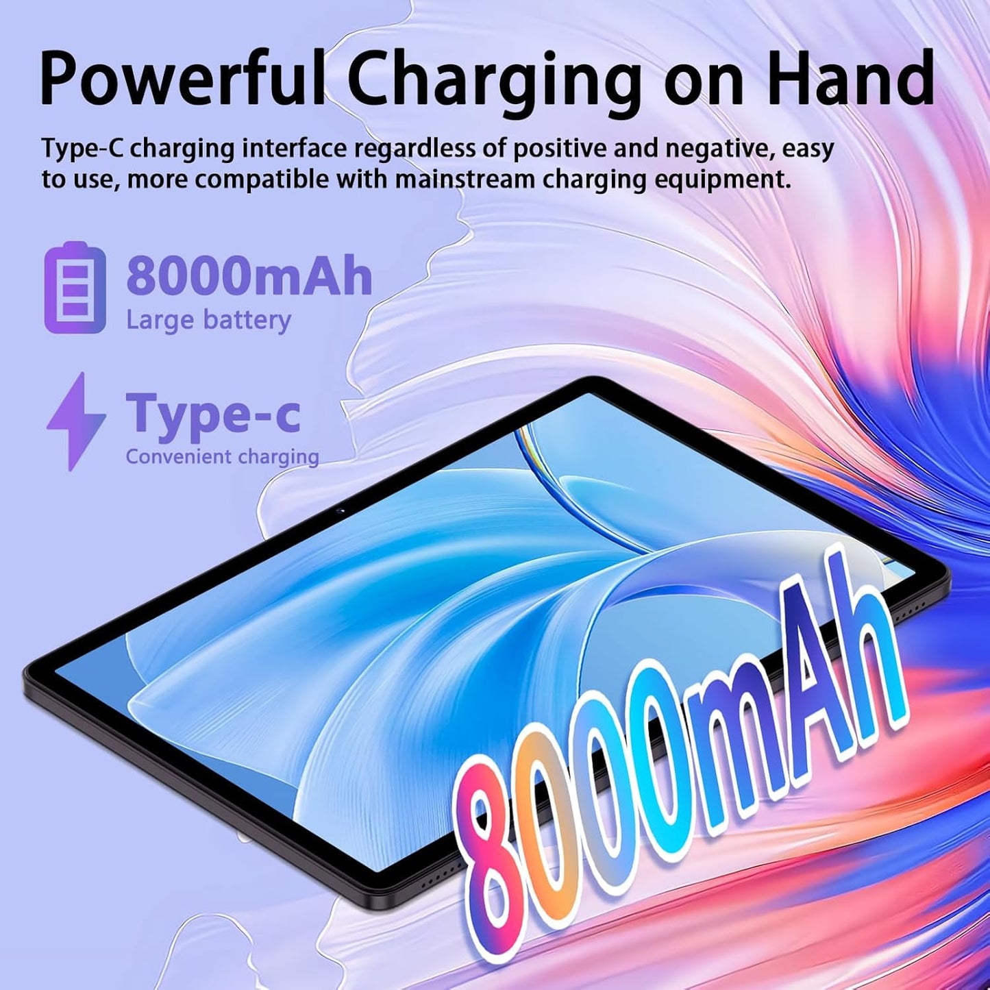 Android 15 Tablet ,8GB Ram 128GB Rom,5G WIFI 8MP+13MP Camera,1280x800 IPS Google Tablets