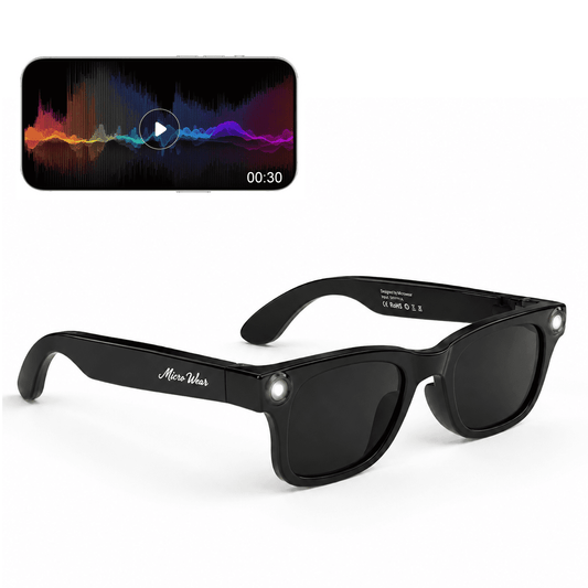 AI Smart Glasses with Camera and Audio, 8MP HD Camera Glasses for Men Women,Real Time Translation,Voice Assistant, Open-Ear Audio for Travel, Meetings & Vlogging