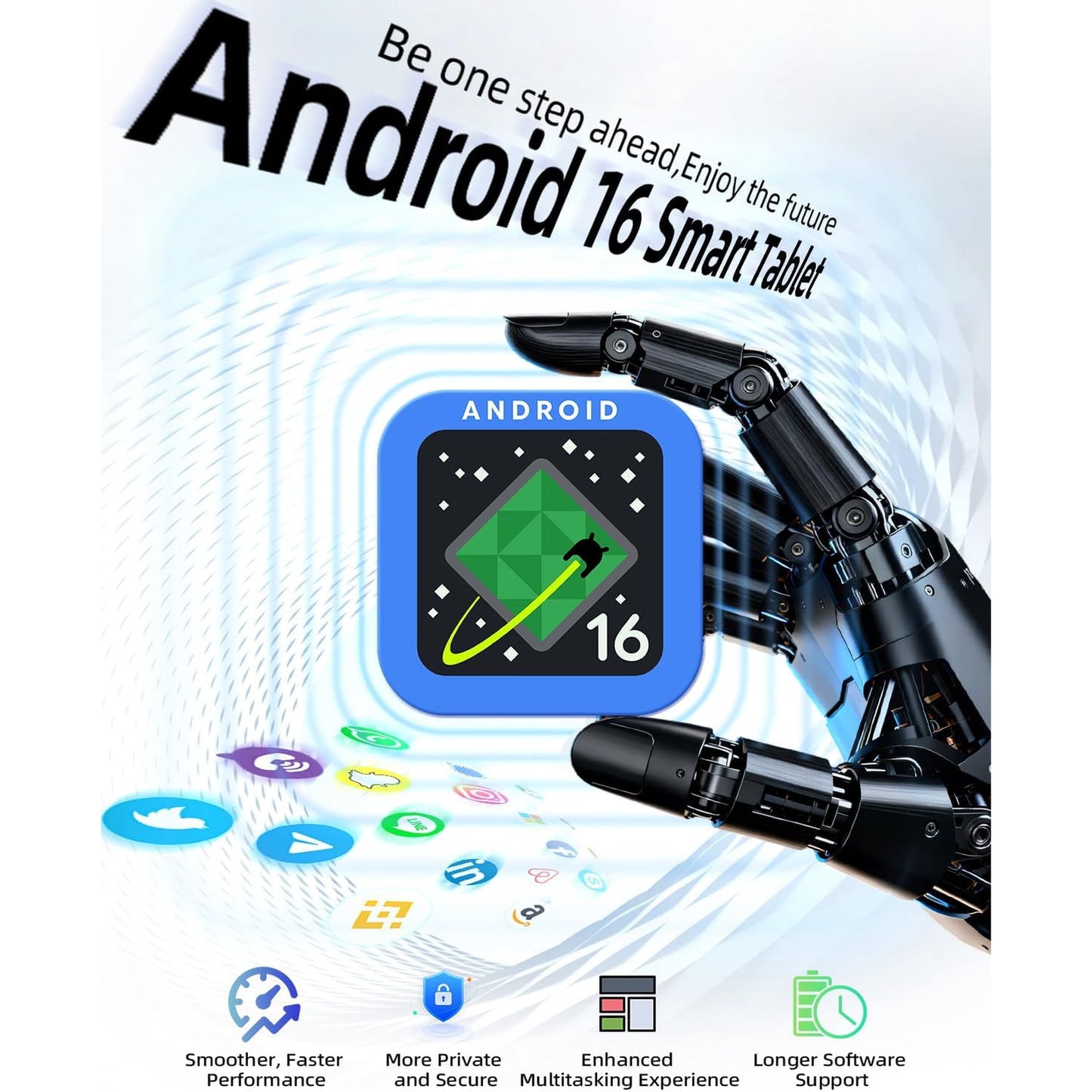 Tablet 10.1 inch Android 16 Tablet with Octa-Core Processor, 32GB RAM 128GB ROM 1 TB Expandable, 1280x800 HD IPS Touch Screen, GPS, 8H Battery, WiFi 6, BT 5.0, Dual Camera