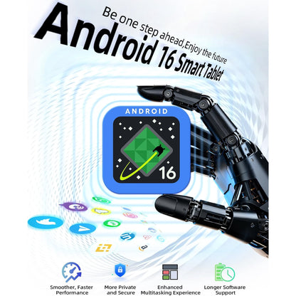 Tablet 10.1 inch Android 16 Tablet with Octa-Core Processor, 32GB RAM 128GB ROM 1 TB Expandable, 1280x800 HD IPS Touch Screen, GPS, 8H Battery, WiFi 6, BT 5.0, Dual Camera