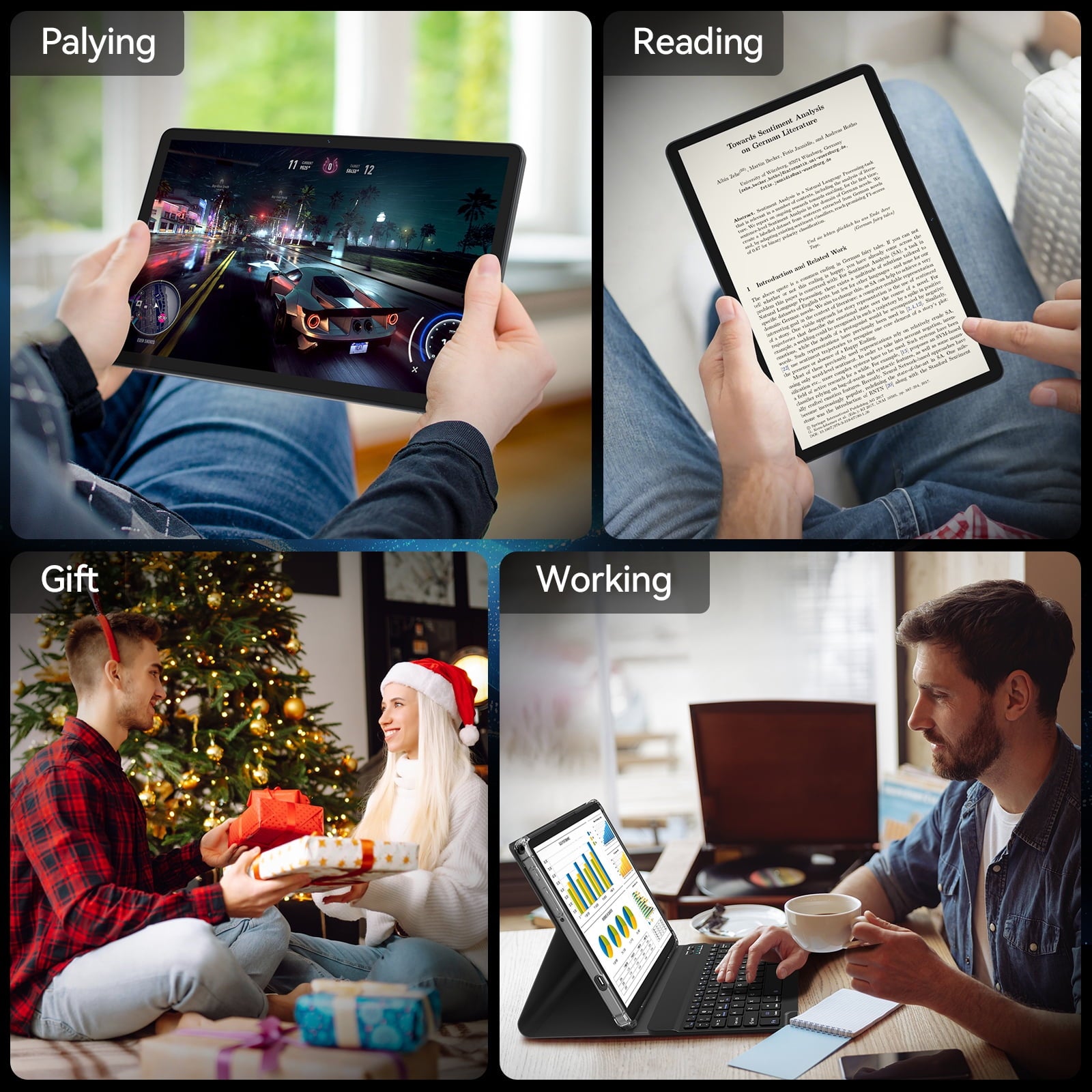 11" Tablet, 2026 Android 15 with Octa-core Processor, 16GB+128GB, 1TB Expandtion, 8000mAh Battery, HD IPS Large tableta,WiFi 6&BT5.0