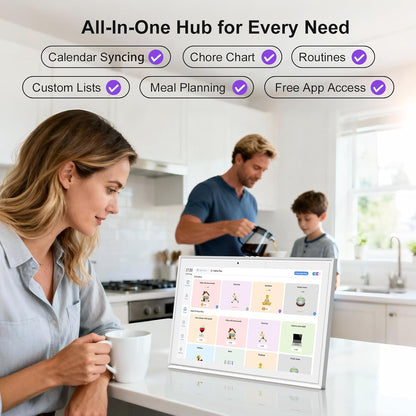 Touch Calendar, 10.1" Digital Calendar 2026 Family Wall Planner, 1080P Full HD Interactive Touchscreen, Smart Chore Chart and Home Organization, Gift for Busy Families Scheduling