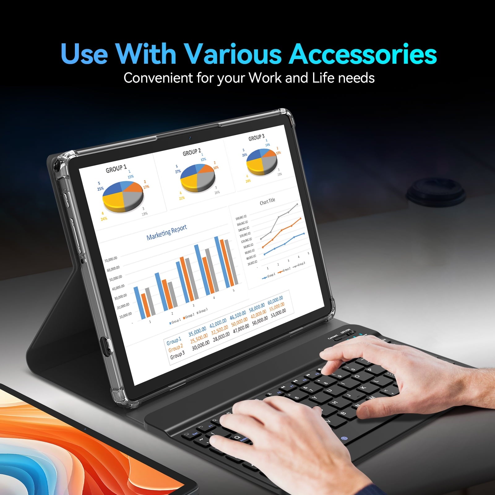 11" Tablet, 2026 Android 15 with Octa-core Processor, 16GB+128GB, 1TB Expandtion, 8000mAh Battery, HD IPS Large tableta,WiFi 6&BT5.0