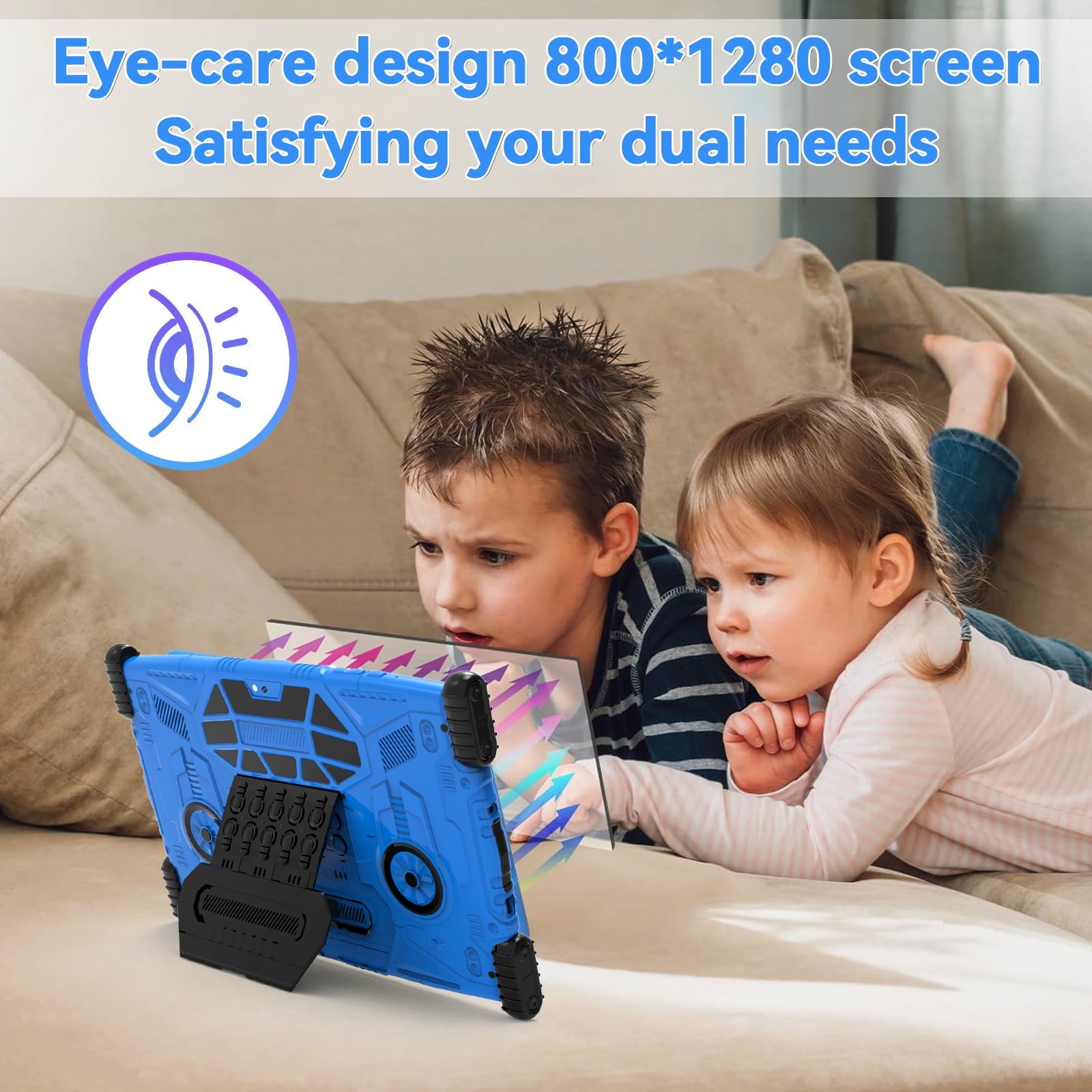 2025 Android 13 tablet,10" Android Kids Tablet 4GB+64GB, Kid-Proof Case with Kickstand, Quad-Core 1.6