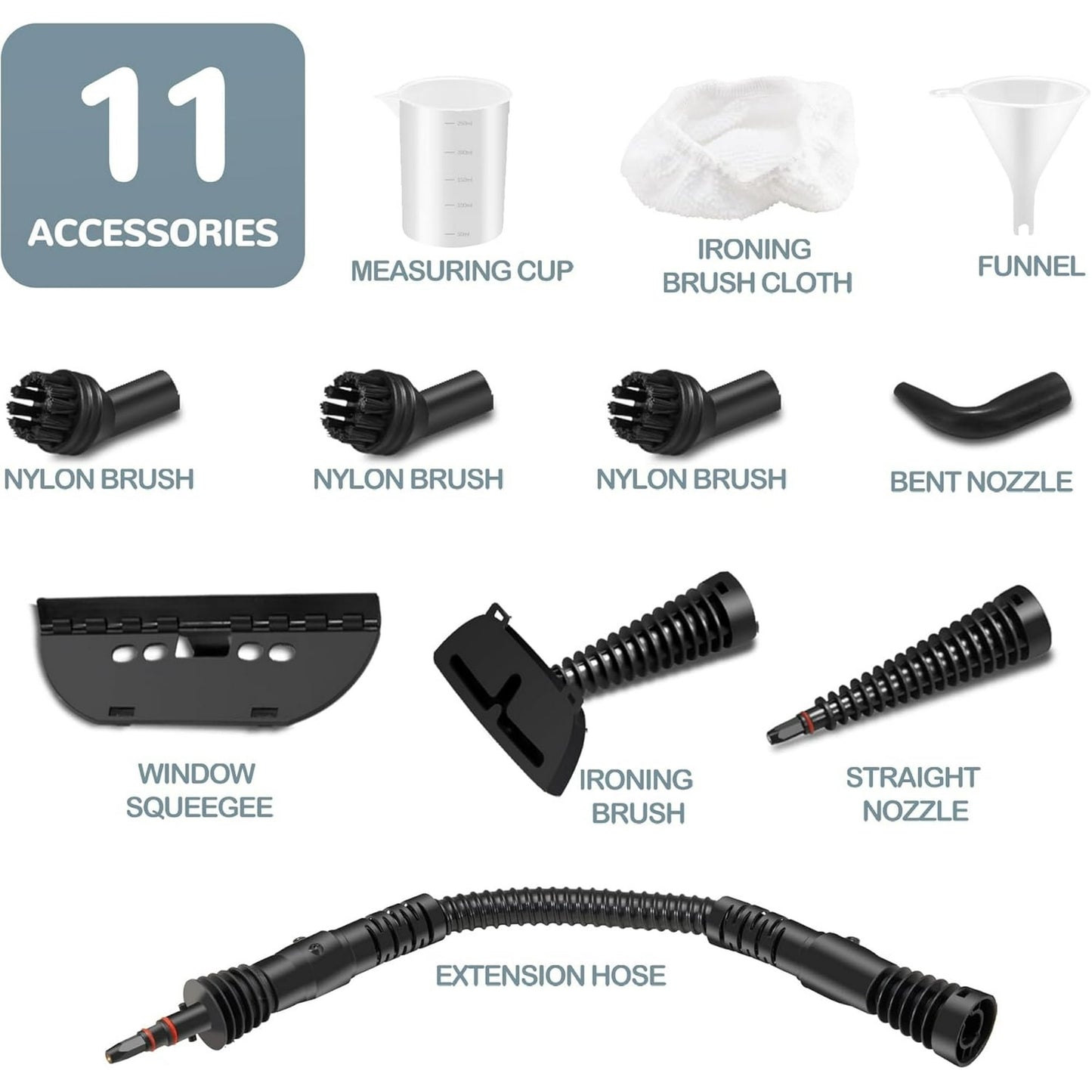 HYTOUR Handheld Steam Cleaner, Pressurized Multi-Surface Steam Cleaner for Home Use with 11pcs Tools and Safety Lock to Remove Grime, Grease, Steamer for Cleaning Floor, Upholstery, Grout and Car